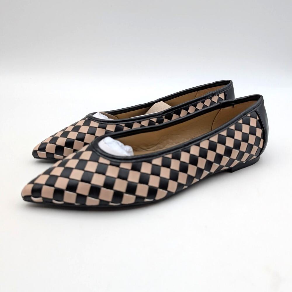 Nine West Largo Ballet Flats Pointed Toe Women's Black/Multi Size US6.5